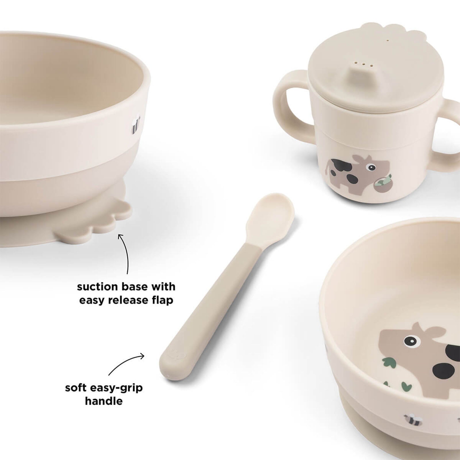 Done By Deer Foodie First Meal Set Suction Tiny Farm Sand