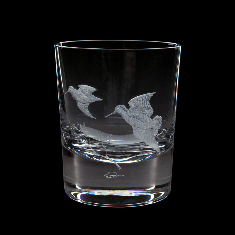 Dartington Crystal Hand Engraved Game Woodcock Tumbler