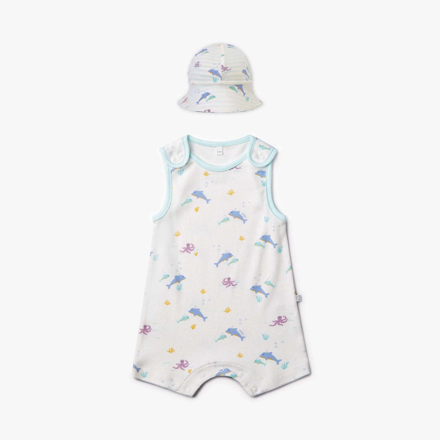 Dolphin Beach Romper & Sun Hat