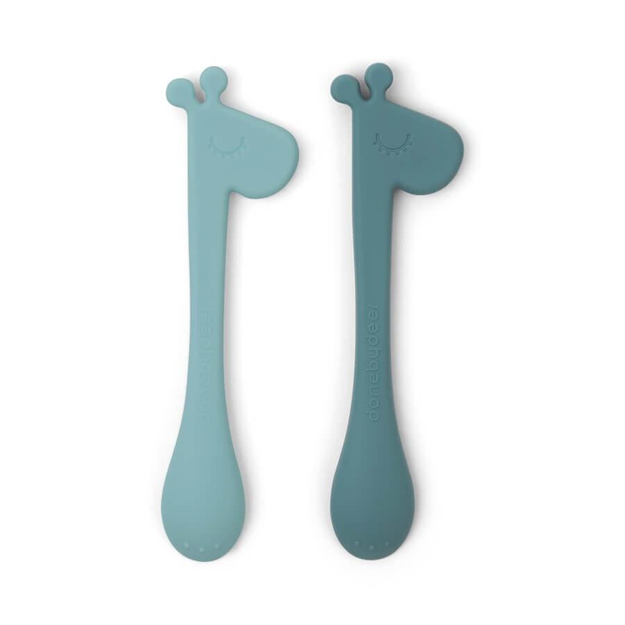 Done by Deer Silicone Raffi Feeding Spoon 2 Pack