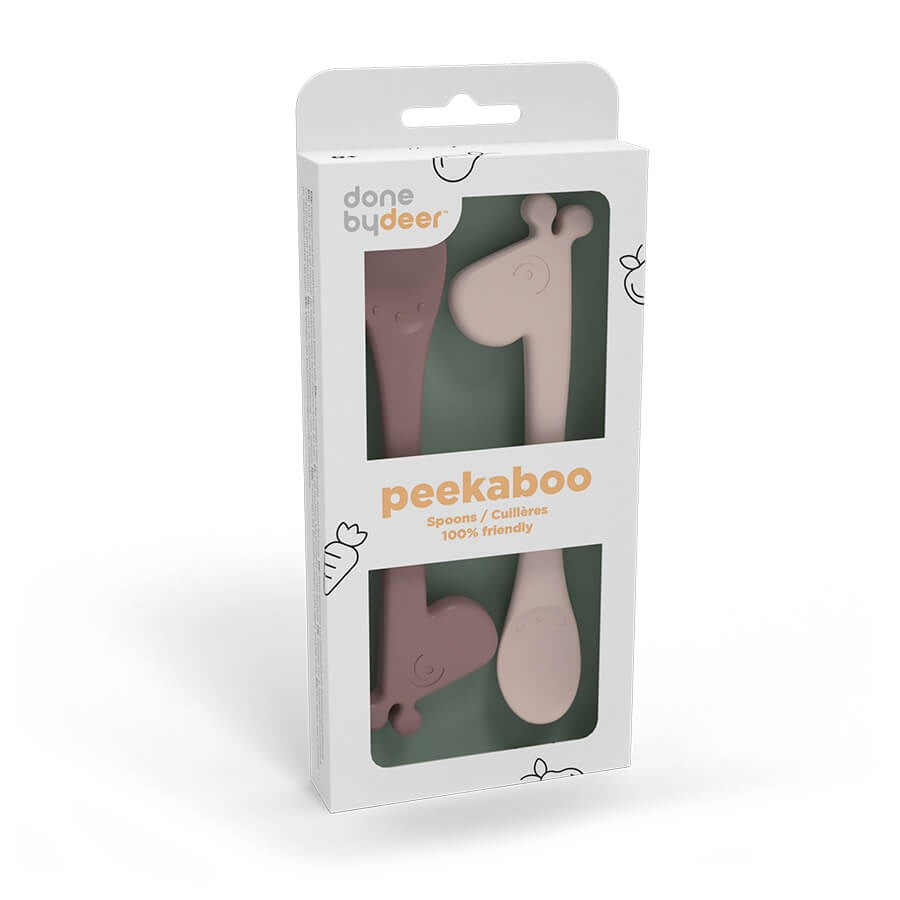 Done by Deer Silicone Raffi Feeding Spoon 2 Pack