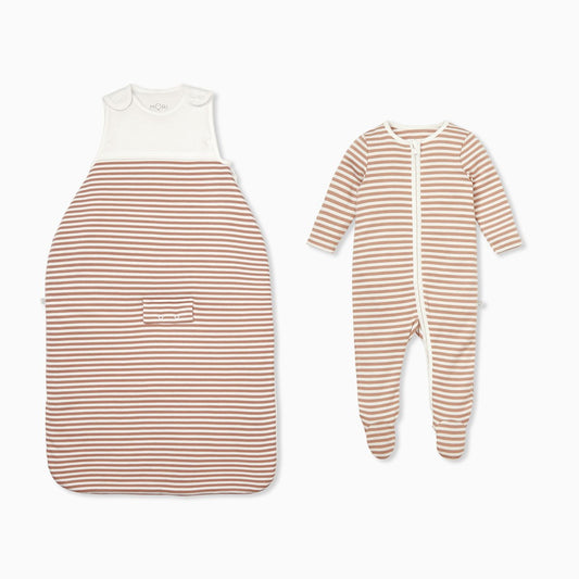 Caramel Stripe Bedtime Set