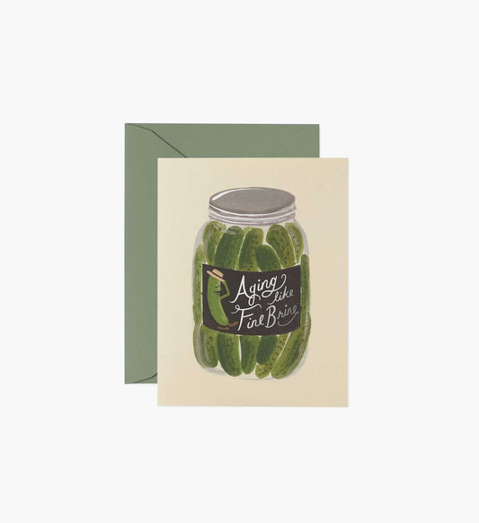 Aging Like Fine Brine Birthday Card - Single Card