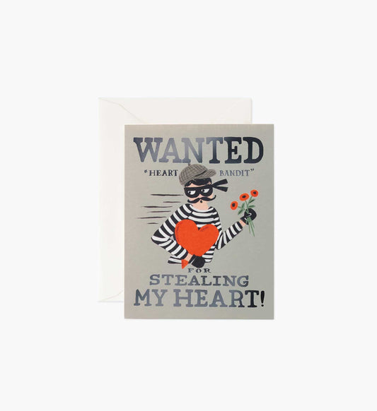 Heart Bandit Silver Love & Friendship Card - Single Card