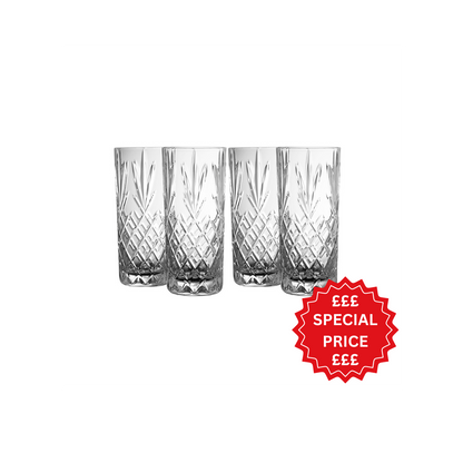 Galway Crystal Renmore Hi-ball Set of 4