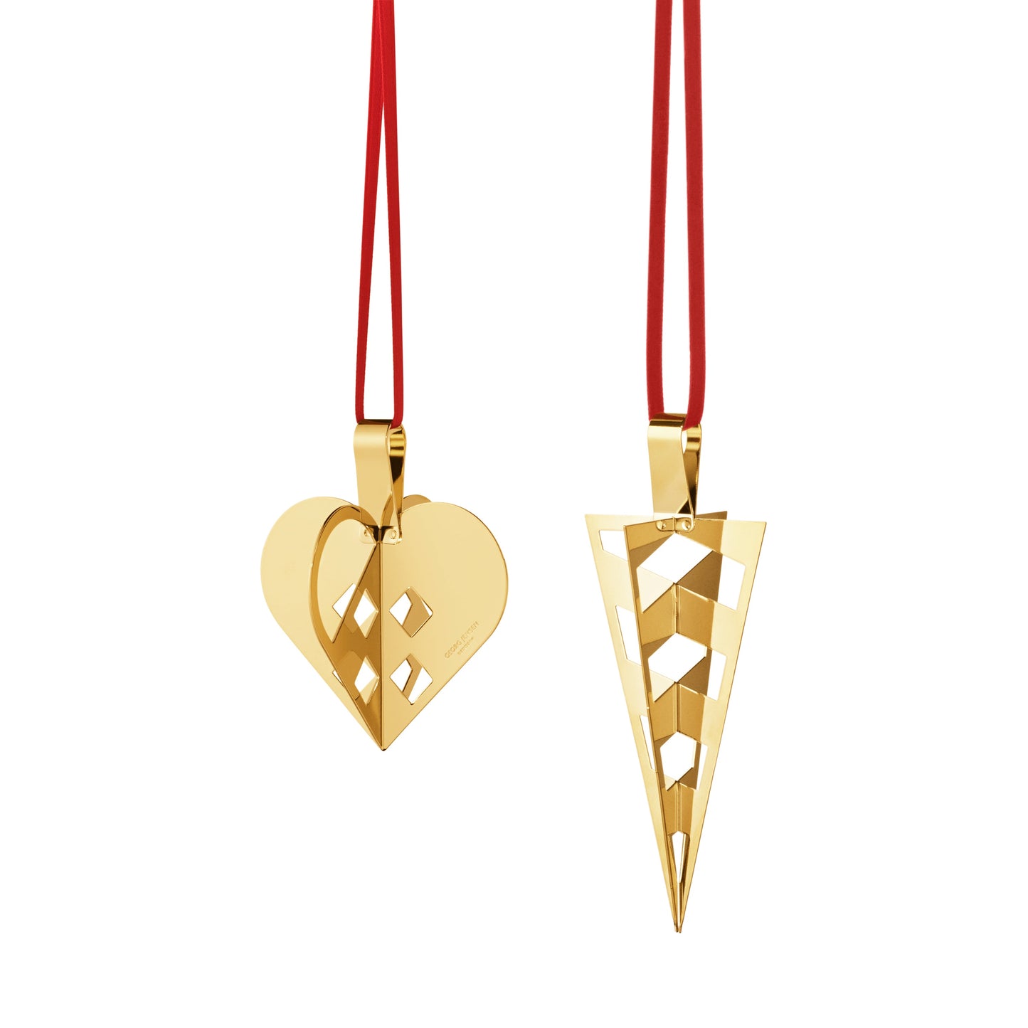 Georg Jensen Heart and Cone Set Gold