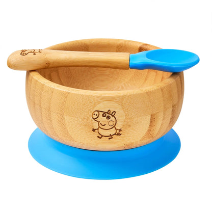 bamboo bamboo George Pig Suction Bowl & Spoon Set