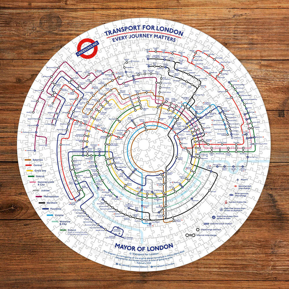 Gibsons TFL Circular Tube Map 500pc Puzzle