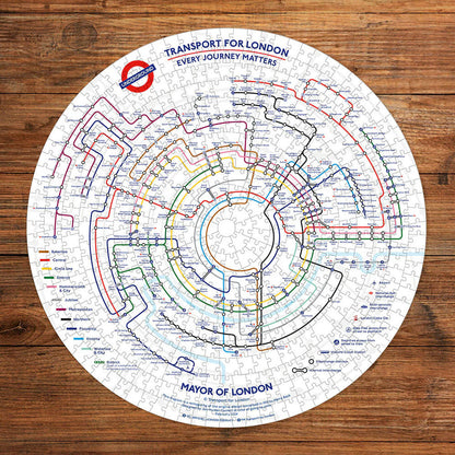 Gibsons TFL Circular Tube Map 500pc Puzzle