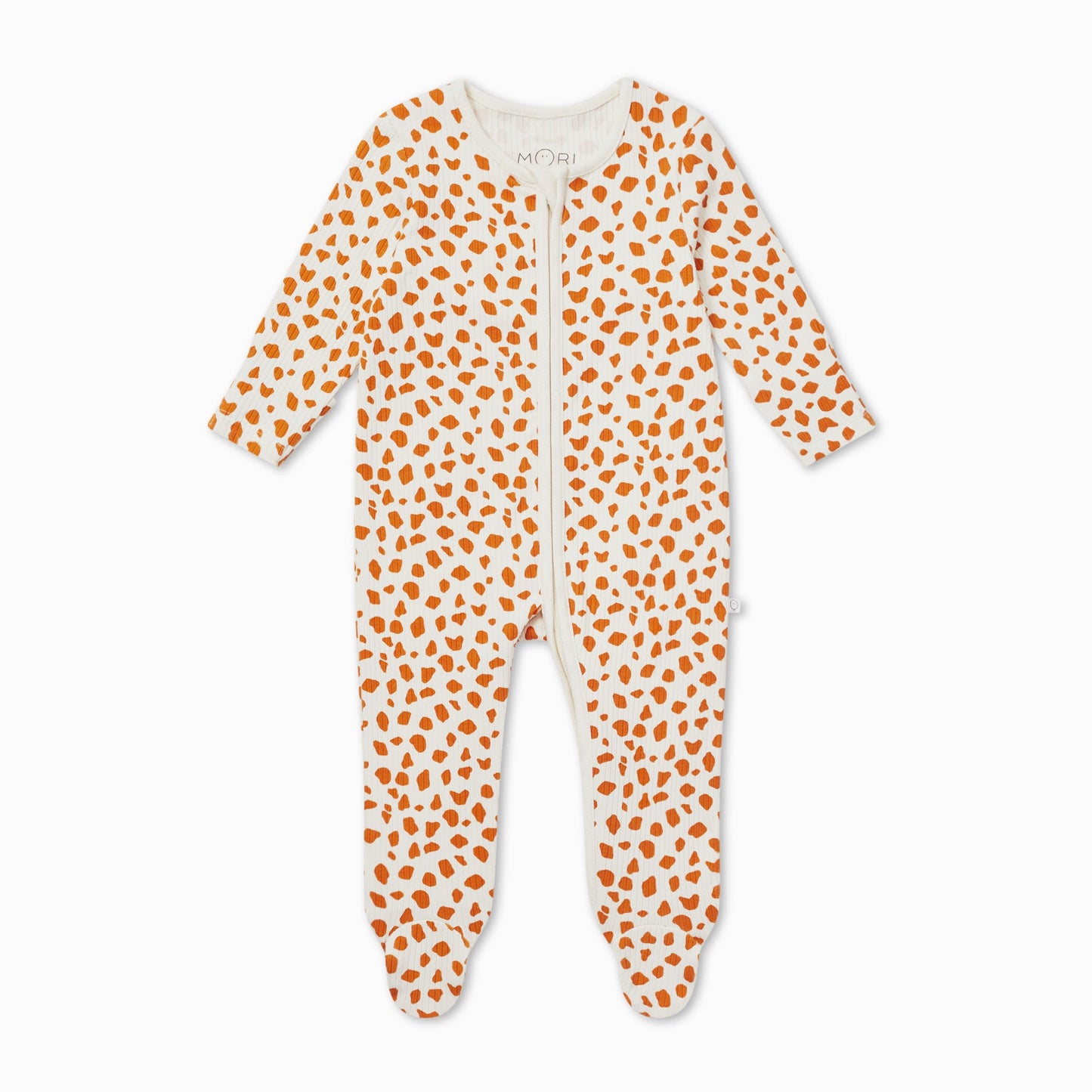 Giraffe Spot Ribbed Clever Zip Sleepsuit