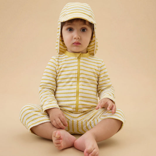 Golden Wave Sunsafe Swimsuit & Hat