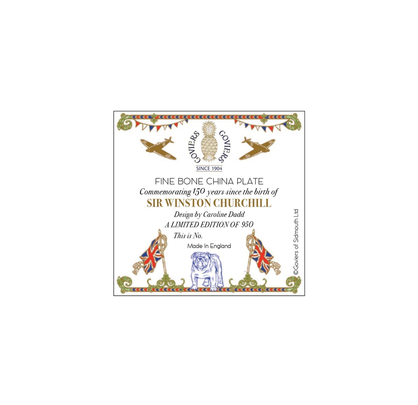 Goviers Sir Winston Churchill  Plate