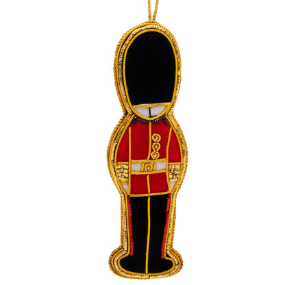 Royal Guard Stitched Christmas Decoration - Gold Trim
