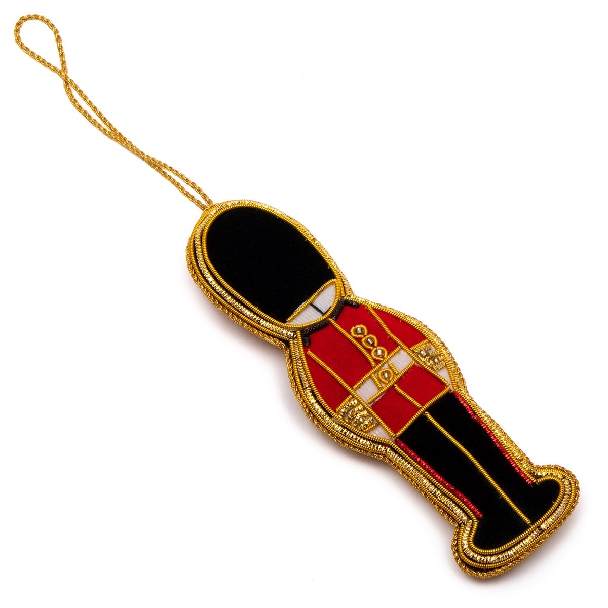Royal Guard Stitched Christmas Decoration - Gold Trim