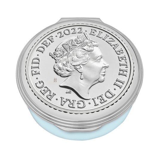 Halcyon Days Her Majesty Queen Elizabeth II - 2022 Commemorative Coin Enamel Box