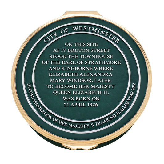 Halcyon Days Her Majesty Queen Elizabeth II - Bruton Street Enamel Box