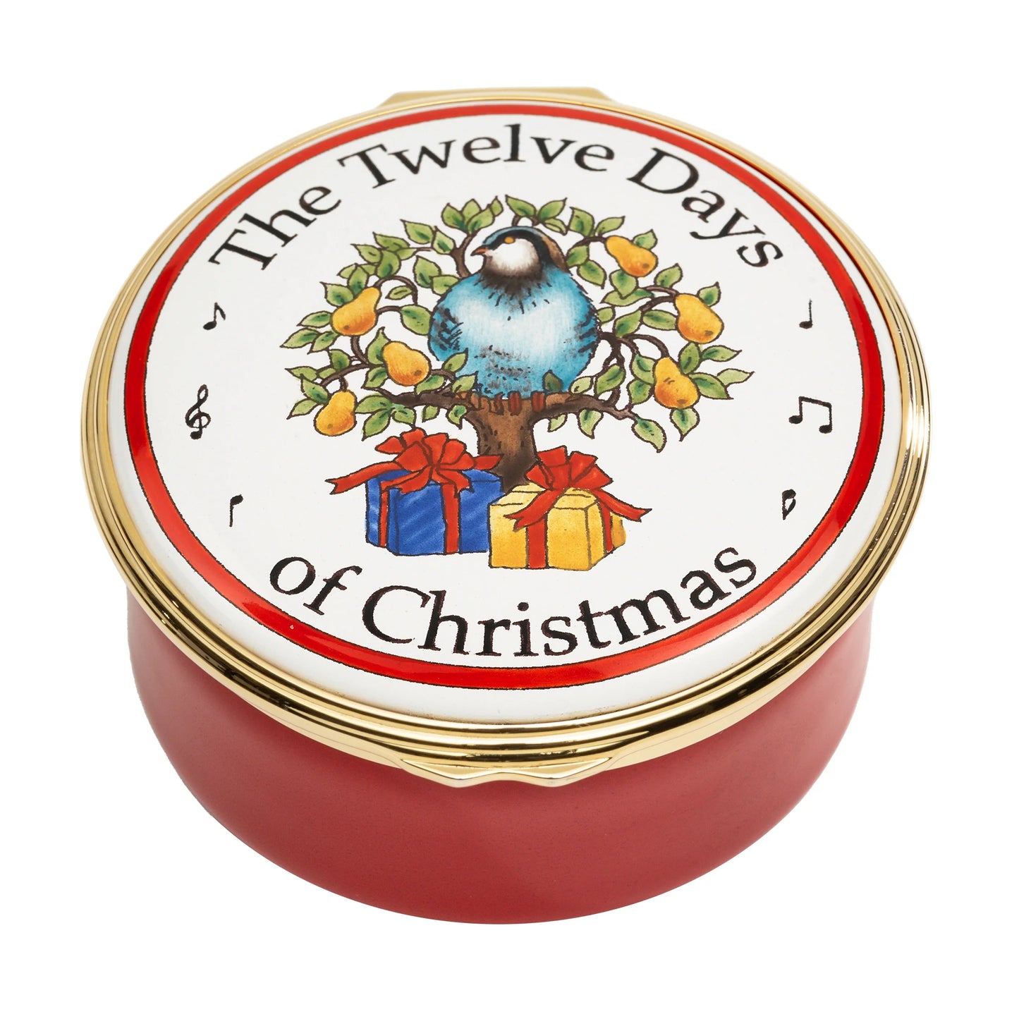 Halcyon Days The Twelve Days of Christmas Musical Enamel Box