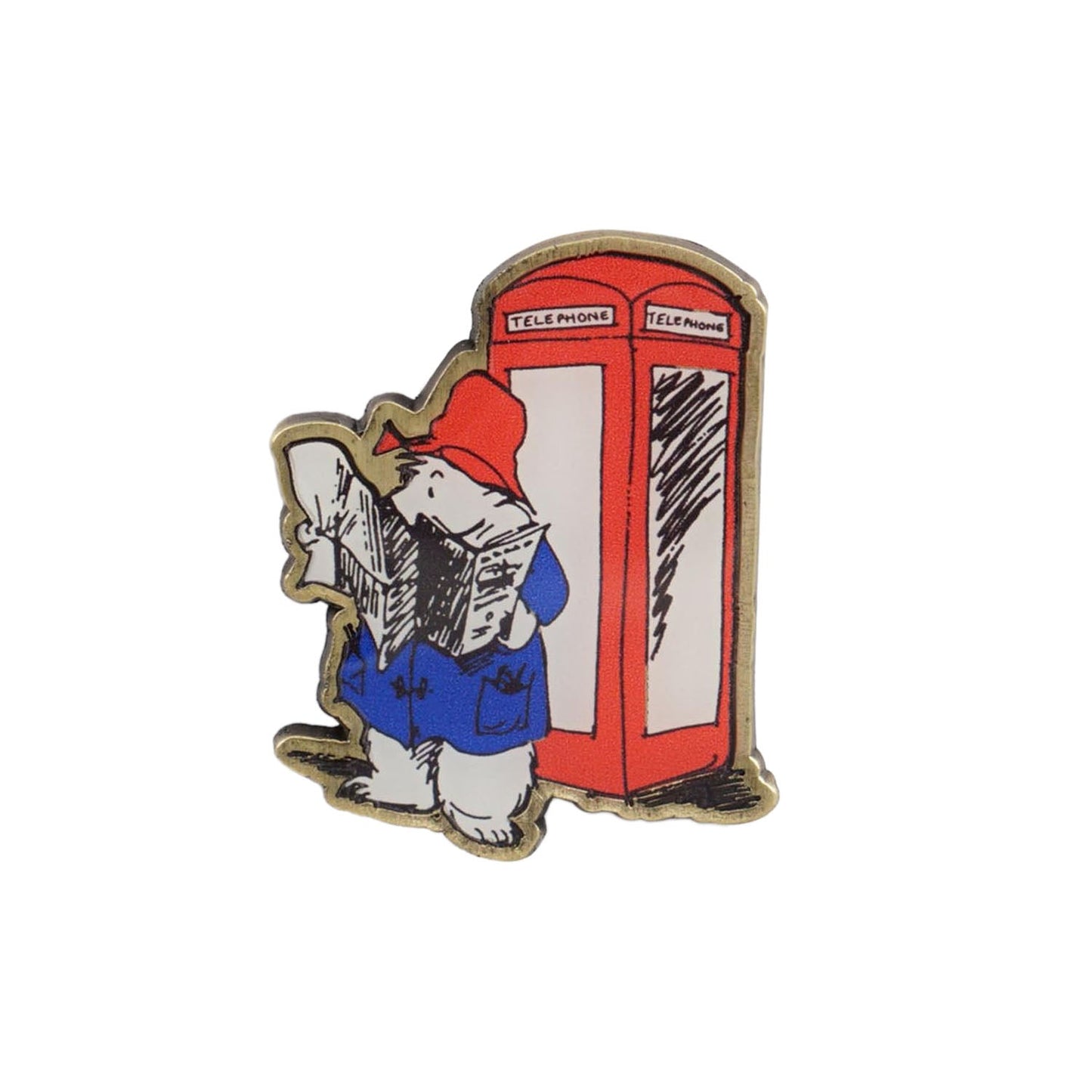 Half Moon Bay Paddington & Telephone Box Pin Badge