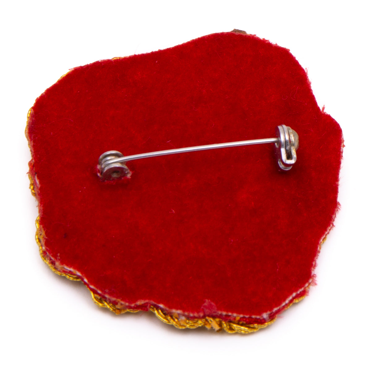 Handmade Poppy Brooch Pin - Stitched