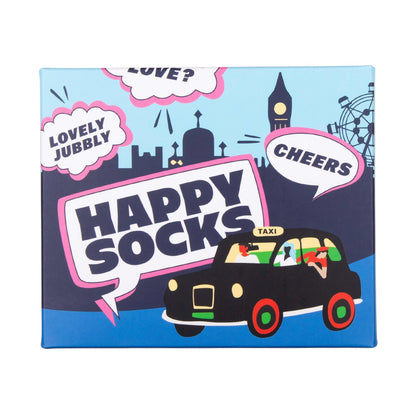 Happy Socks 2 Pack Slang Socks Gift Set - London Edition - 41-46