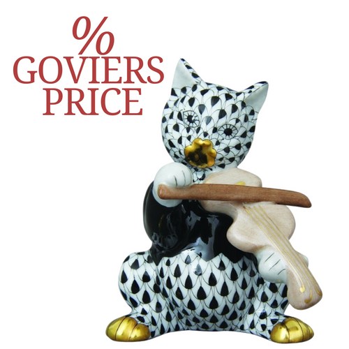 Herend Cat with Violin | VHNM - 1 IN STOCK NOW