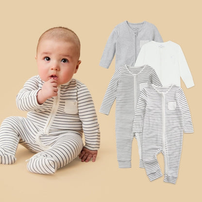 Clever Zip Sleepsuit 4 Pack
