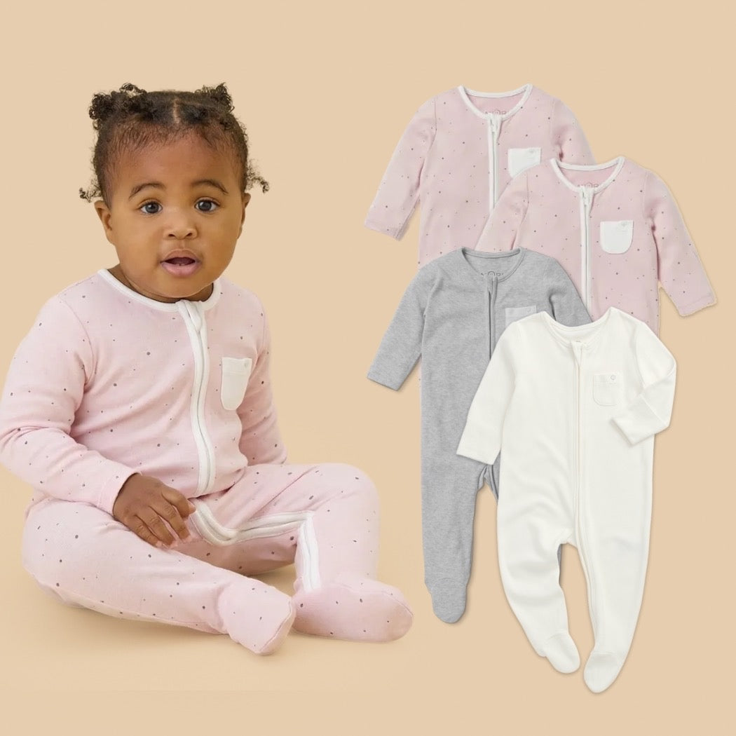Clever Zip Sleepsuit 4 Pack