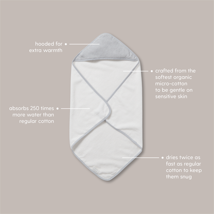 Baby Hooded Bath Towel - Blush