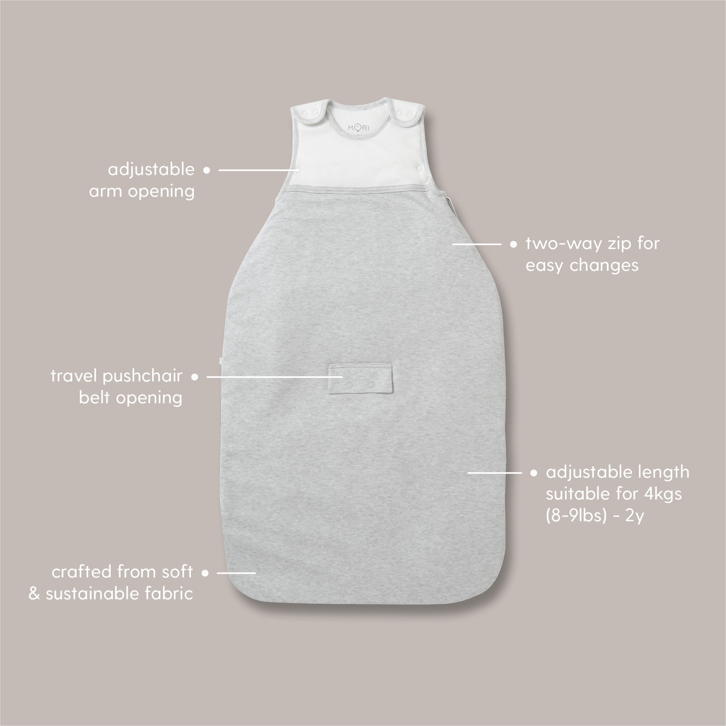 Clever Summer Sleeping Bag 0.5 TOG - Blue Stripe