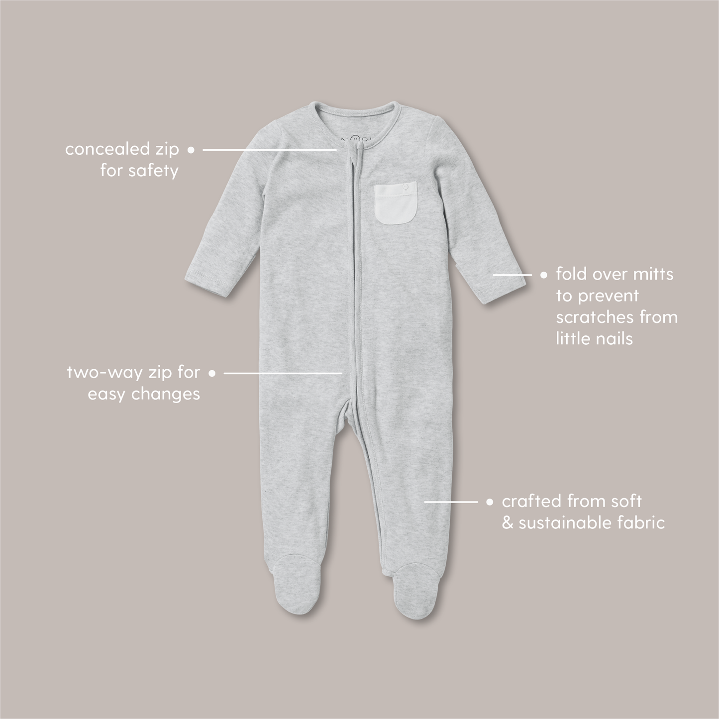 Clever Zip Sleepsuit 4 Pack
