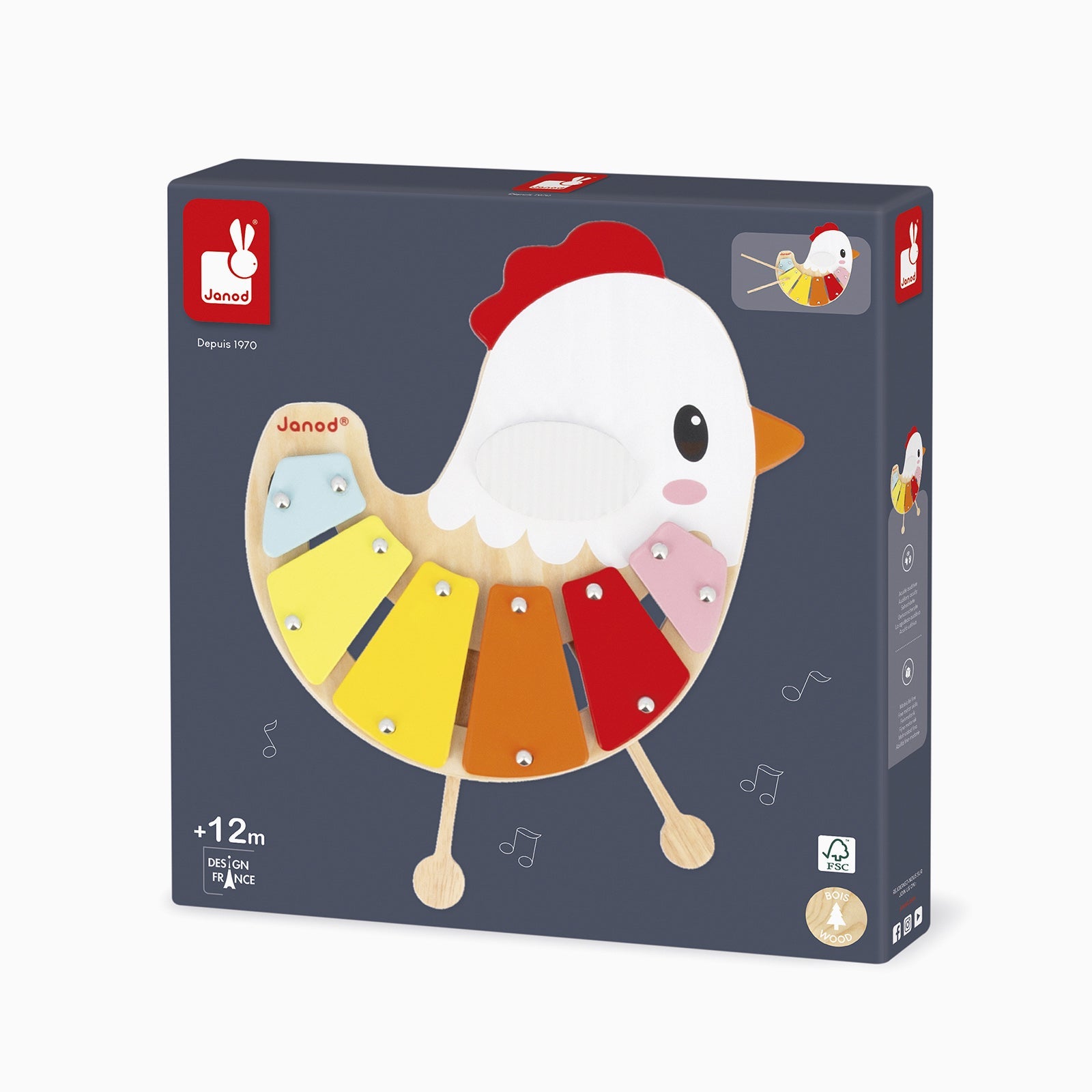 Janod Hen Xylophone - Farm