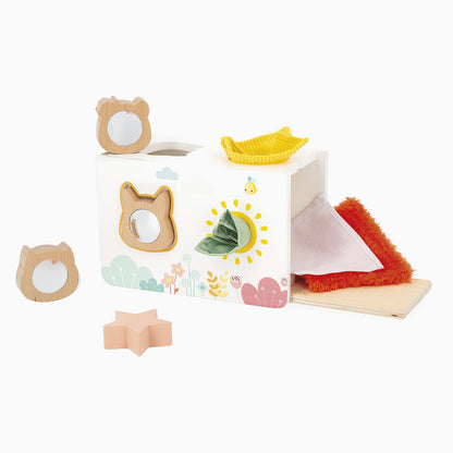 Janod Shape Sorter With Fabric - Pure