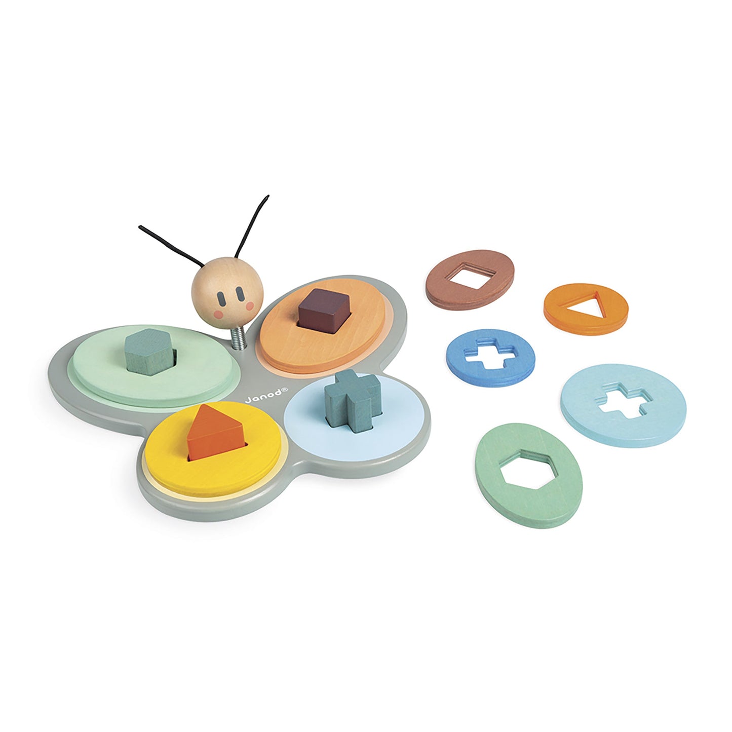 Janod Sweet Cocoon Butterfly Wooden Shape Sorter