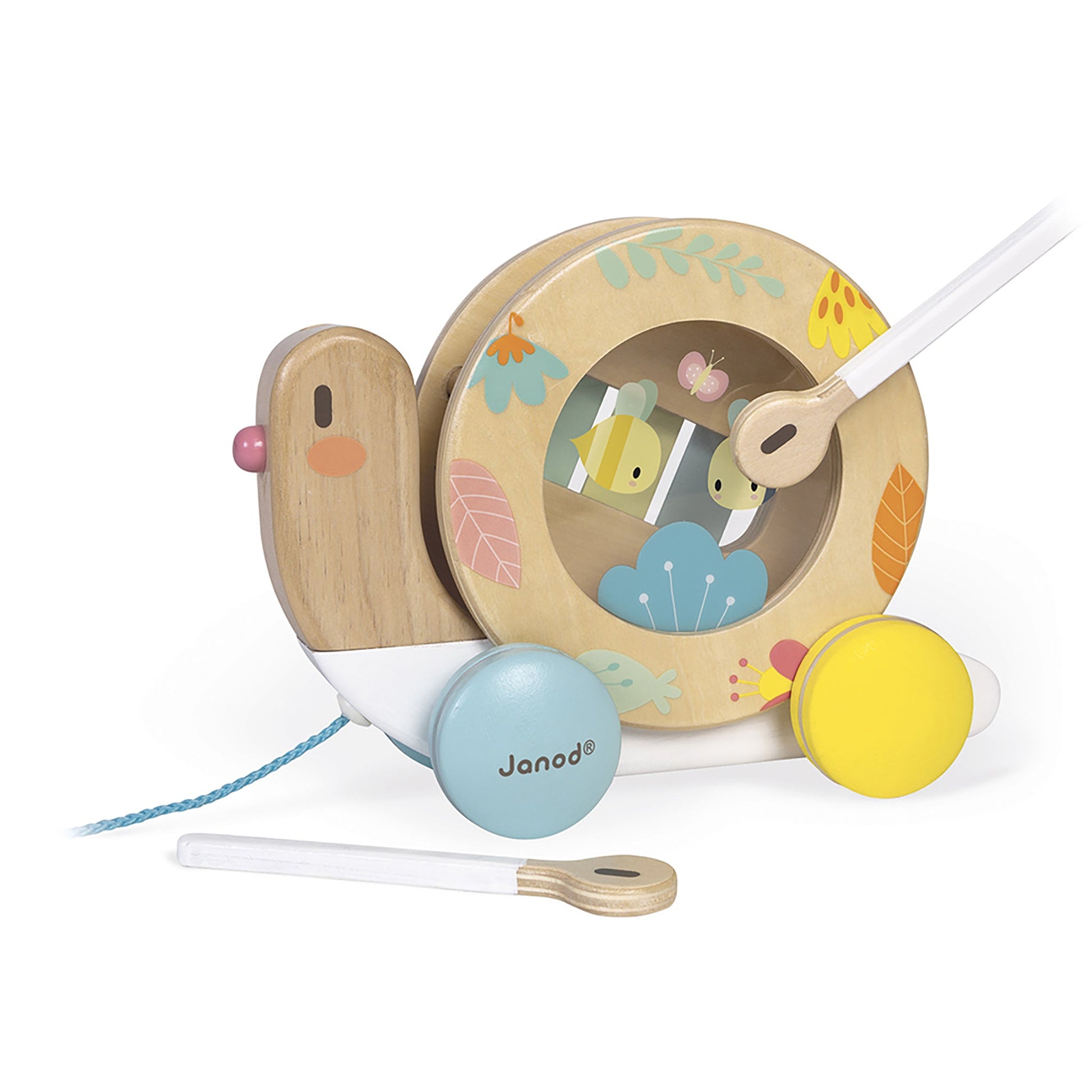Janod Wooden Pure Pull-Along Snail
