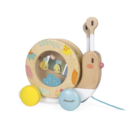 Janod Wooden Pure Pull-Along Snail