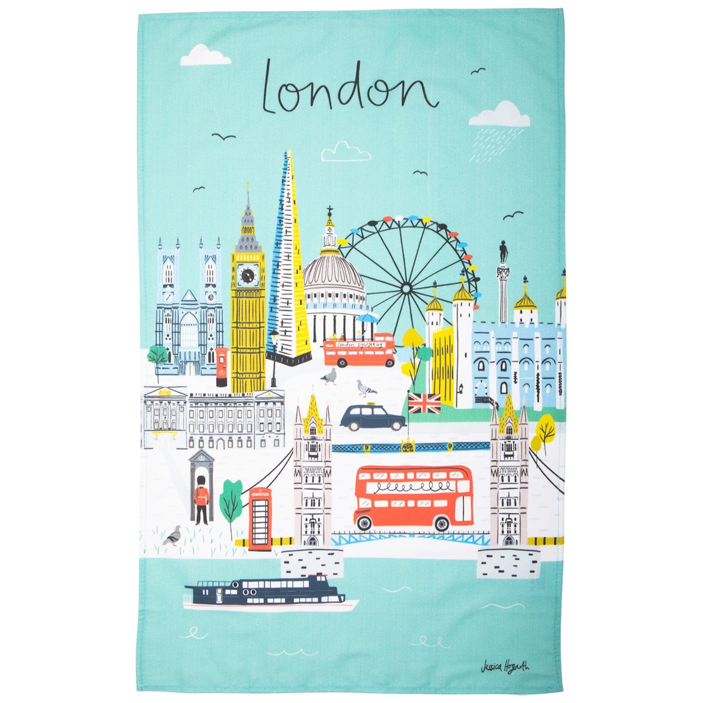 Jessica Hogarth London Skyline Tea Towel
