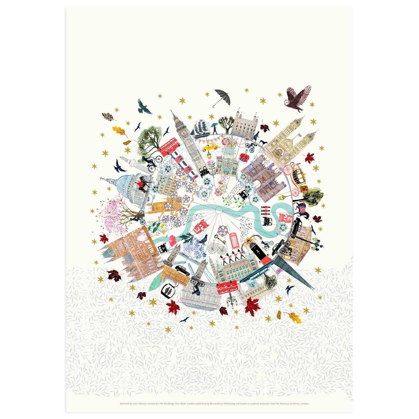 Josie Shenoy London Buildings A4 Print