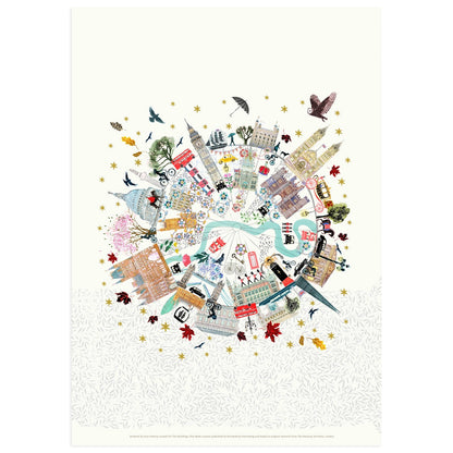 Josie Shenoy London Buildings A4 Print