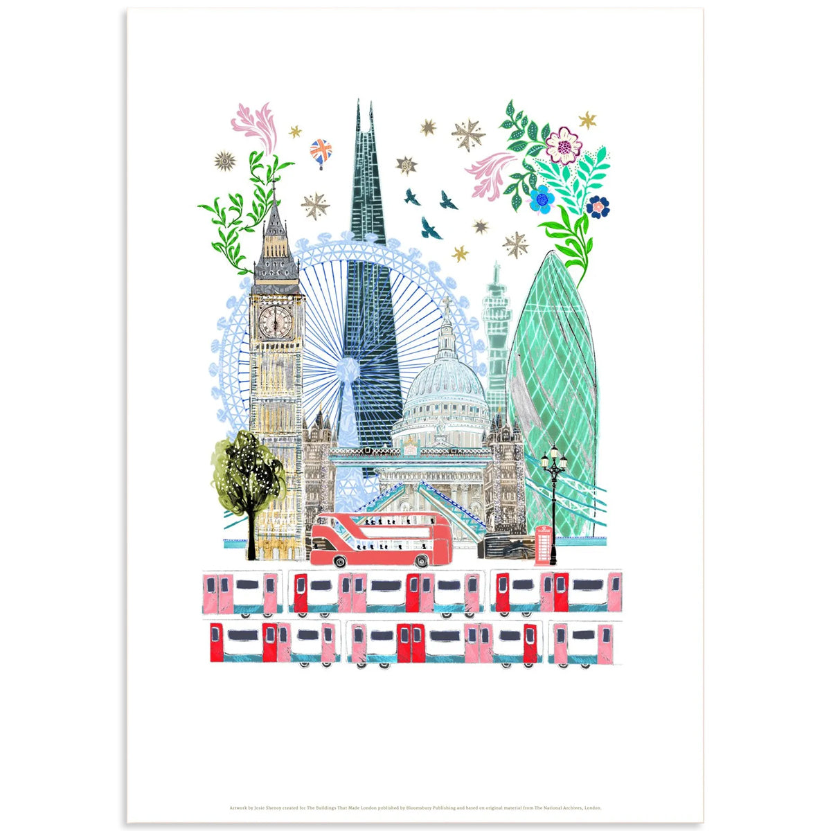 Josie Shenoy London Skyline A4 Print