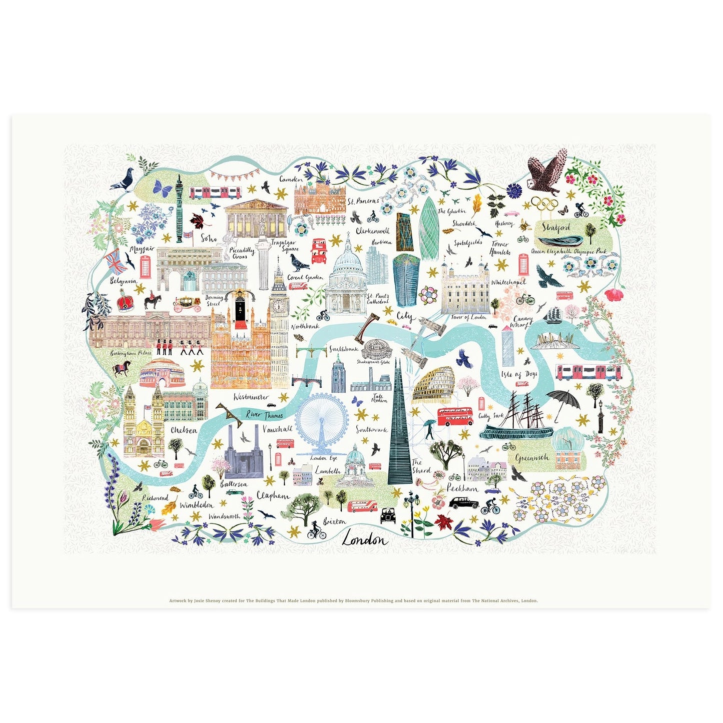 Josie Shenoy Map Of London Print
