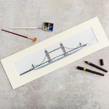 Katherine Jones Tower Bridge Print - 20 x 6 Inches