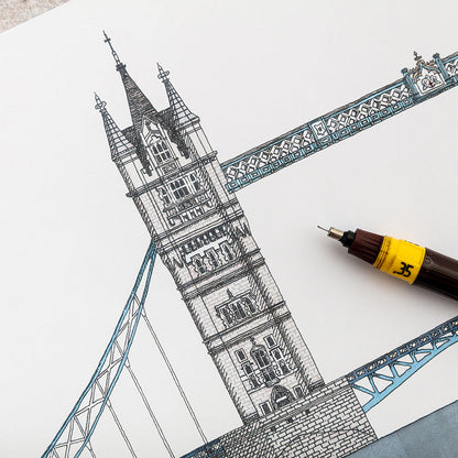 Katherine Jones Tower Bridge Print - 20 x 6 Inches