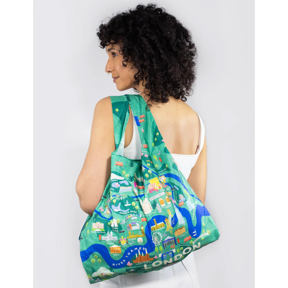 Kind Bag Reusable Foldaway Tote - London Map