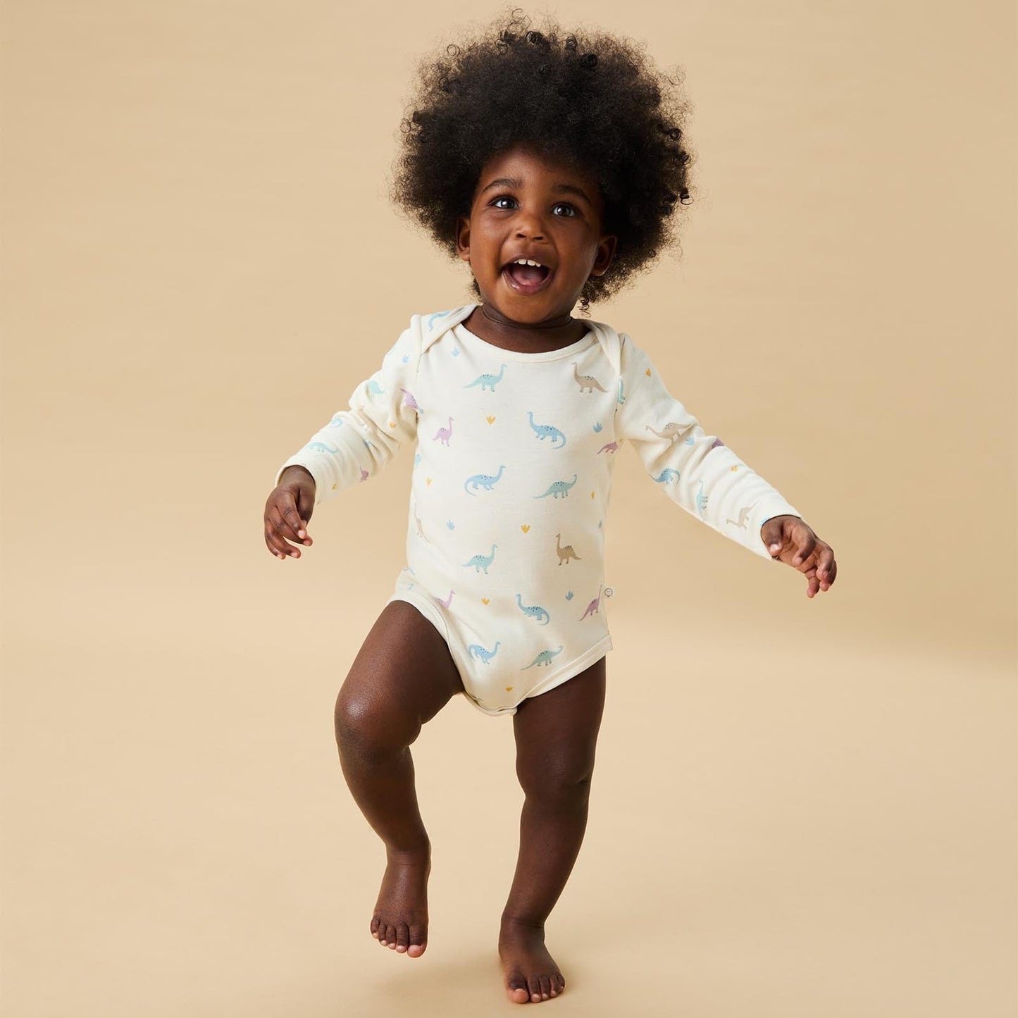 Dino Print Long Sleeve Bodysuit