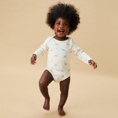 Dino Print Long Sleeve Bodysuit