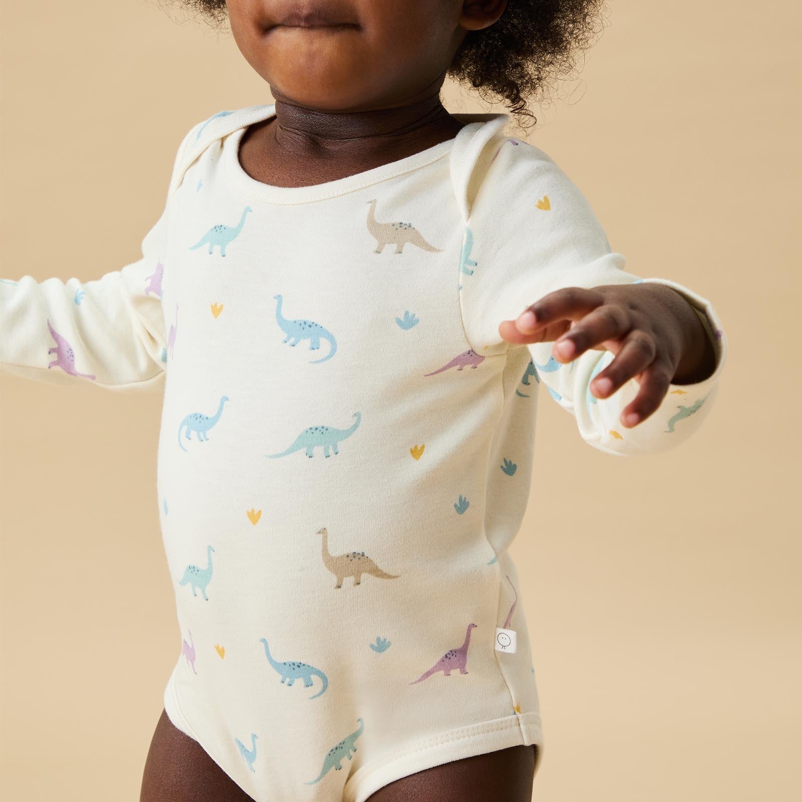 Dino Print Long Sleeve Bodysuit