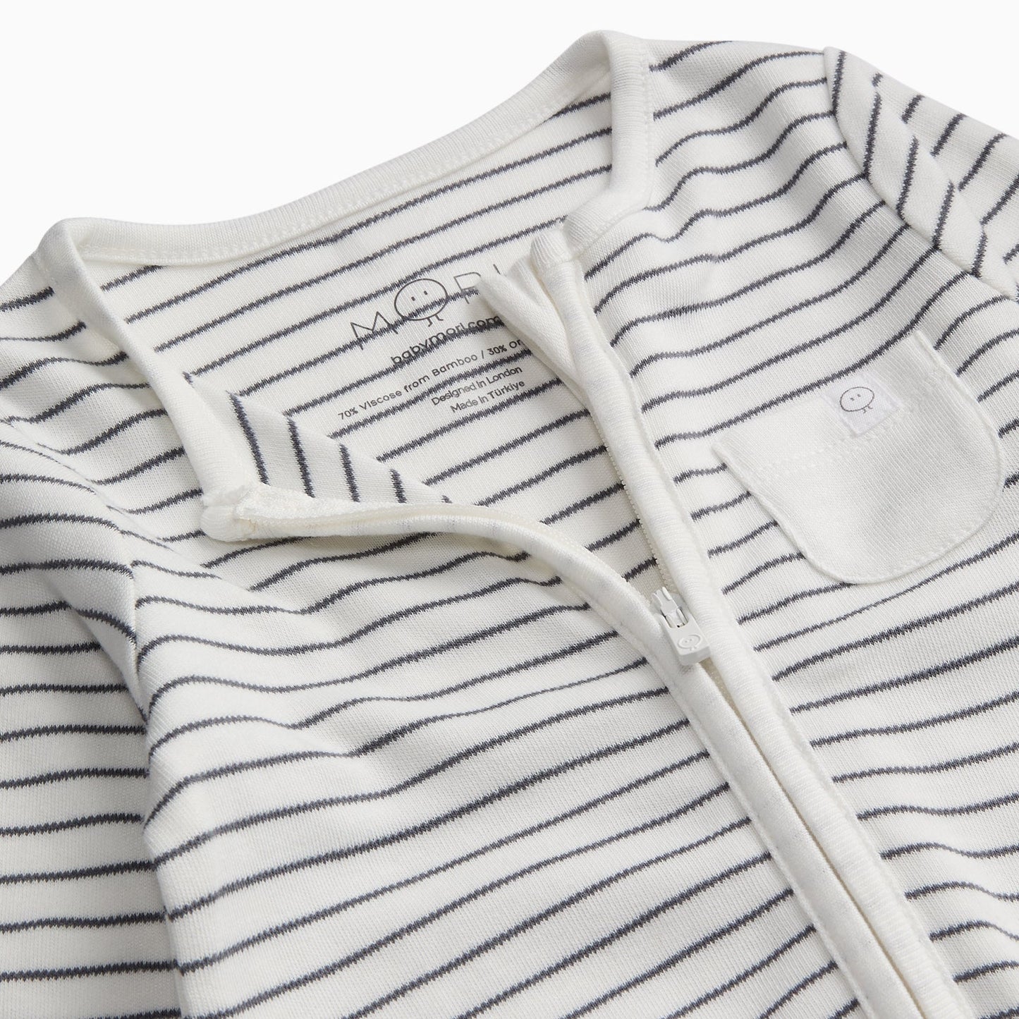 Clever Zip Sleepsuit - Grey Stripe