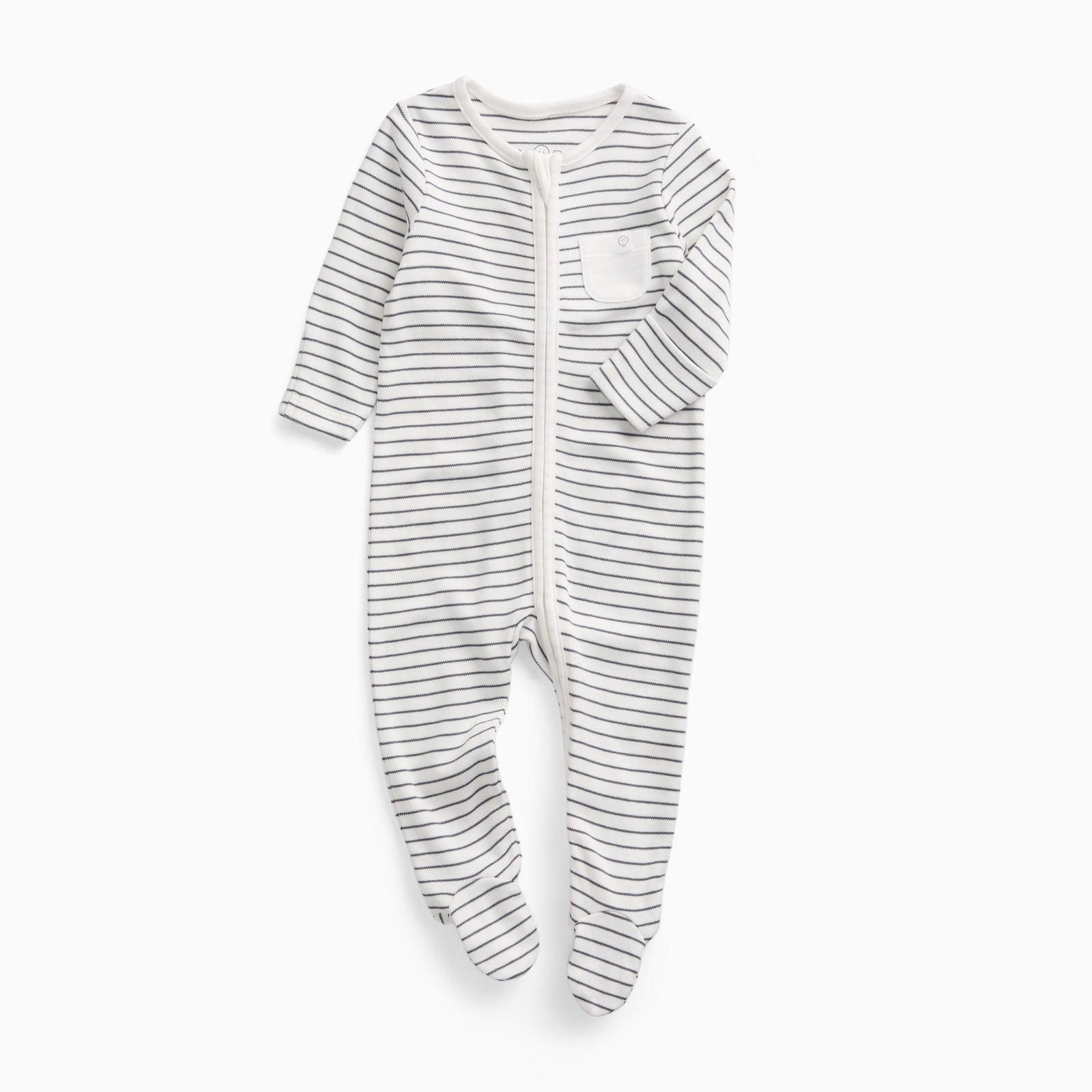Clever Zip Sleepsuit - Grey Stripe