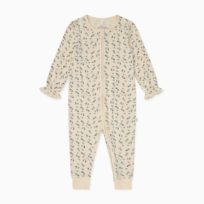 Floral Ribbed Clever Zip Sleepsuit