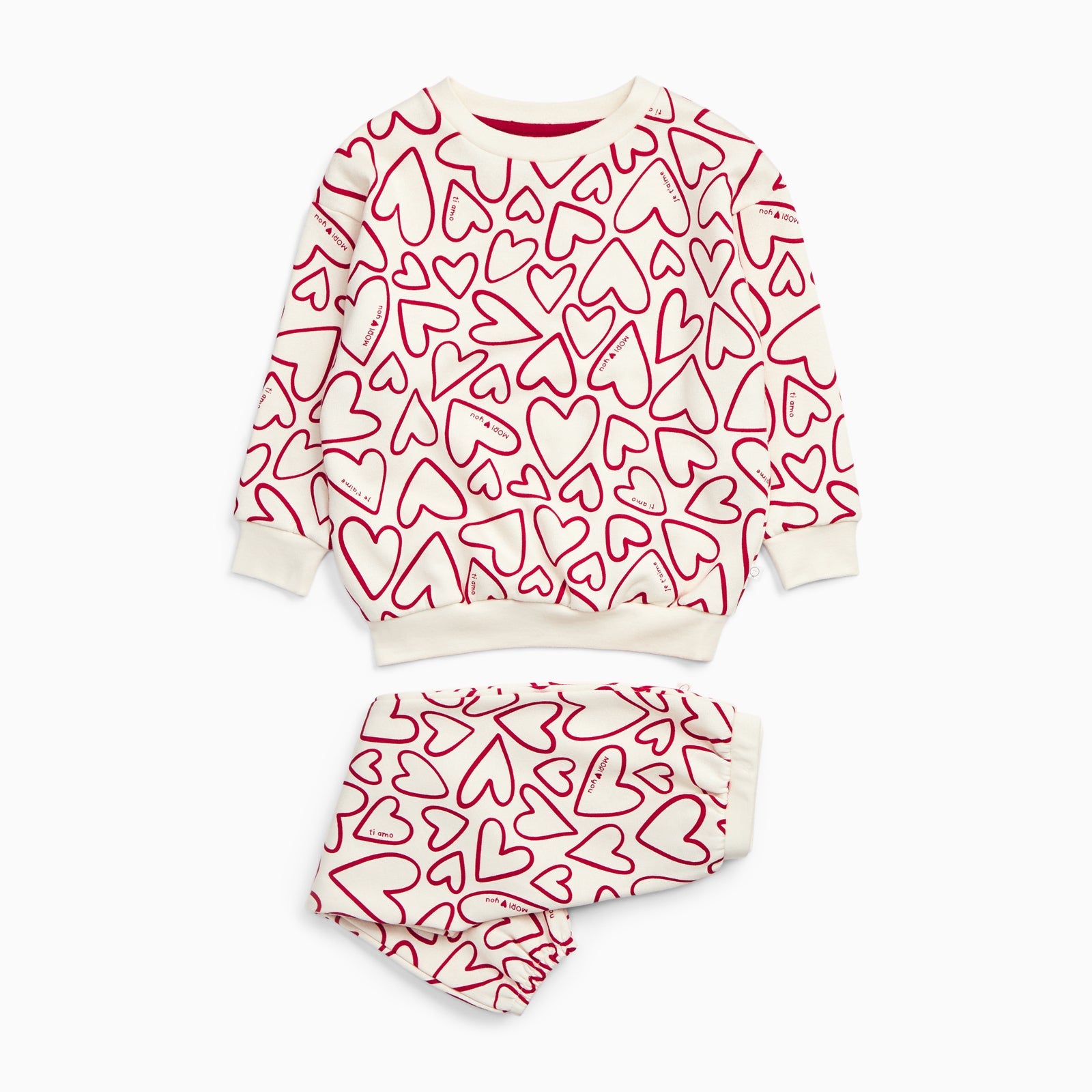 Hearts Oversized Sweatshirt & Joggers Outfit